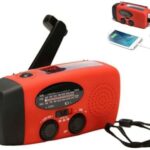 Kurbelradio mit Solar und LED Taschenlampe, Handkurbel Dynamo Notfallradio Batterie Power 2000MAH NI MH Weltempfänger für Camping und Outdoor