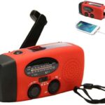 Notfallradio mit Handkurbel & Solar, AM/FM/Wetterradio mit LED Taschenlampe, 2000mAh Akku Powerbank, USB aufladbares Kurbelradio für Camping, Outdoor & Stromausfall
