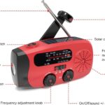 Notfall Kurbelradio mit AM/FM/WB,2000mAh Solar Handkurbel Radio,Tragbares Wetter Überleben mit LED-Taschenlampe SOS für Outdoor Wandern, Camping
