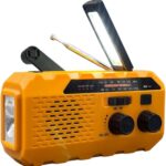 BSL Tragbares Radio AM/FM CT-6127 | Solarladung und Kurbel Dynamo | LED-Taschenlampe | 2000-mAh-Akku | Speicherung und Aufladung externer Geräte | USB-A und USB-C.