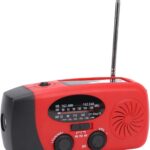 SEAFRONT Hand Kurbelradio, AM/FM/NOAA Notfallradio, Solar Wetterradio Tragbar, 2000 MAh Powerbank IPX3 Wasserdicht, 50 Stunden Radiowiedergabe Solar Radio für Camping, Notfallgebrauch