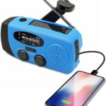Notfallradio Handkurbel Solar Radio 1200mAh 4 Ladung Kurbelradio, IPX3 Wasserdicht, Notfall SOS Alarm, LED Taschenlampe, Weltempfänger FM/AM Winternotfunkgerät