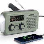 Notfall Radio, 3-Wege-Laden Emergency Radios, 2000mAh Akku Kurbelradio Solar Ladegerät Power Bank USB AM/FM-Radio mit SOS-Alarm Kopfhöreranschluss Taschenlampe