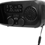 Naroote Notfall-Kurbelradio, Wasserdichtes Wetterradio mit Bluetooth 5.3-Lautsprecher, LED-Taschenlampe und 3 Lademethoden, 2000-Mah-Powerbank für Camping Rucksacktouren Wanderungen