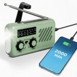 Notfall Radio, 3-Wege-Ladung (Solar, Kurbel, USB-C) Powerbank, 2000mAh Akku, AM/FM Radio, SOS, LED-Taschenlampe, Klein für Camping, Outdoor, Zuhause, Notfall