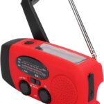 Solar Radio, Solar Dynamo Kurbel Radio FM AM NOAA Tragbares Outdoor Kurbelradio, LED Licht Notfallradio Solar Handkurbel Radio mit 40 mm 8 Ω 1 W Lautsprecher, 400mA Batterie