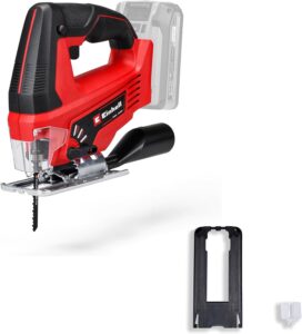 Einhell Akku-Stichsäge TC-JS 18 Li Power X-Change (Li-Ion, 18V, 20 mm Hubhöhe, max. 45° Schrägschnitte, Pendelhubfunktion, werkzeuglose Sägeblattaufnahme, inkl. Sägeblatt, ohne Akku und Ladegerät)