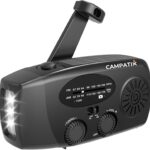 Notfallradio mit 2000 mAh Solar-Powerbank, AM/FM Radio, USB-Ladung, LED, Taschenlampe, Handkurbel, SOS-Funktion, kompaktes Kurbelradio für Camping, Outdoor & Notfallausrüstung, Camping-Gadget