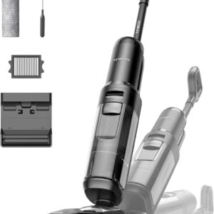 Tineco FLOOR ONE S7 Stretch Steam Nass Trockensauger 160 °C HyperSteam Dampfreiniger, 80 Min Laufzeit, DualBlock Anti-Tangle, FlashDry Selbstreinigung, Dreiseitige Kantenreinigung, hartnäckige Flecken