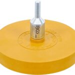 BGS 3999 | Folienradierer | Ø 90 mm | inkl. Adapter | für Bohrmaschinen, Akku-Schrauber, Geradschleifer