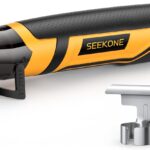 SEEKONE Mini Heißluftfön 2 Temperatur 260 ℃/450 ℃, 350W Manuelle Heißluftpistole mit Edelstahldüse, Überlastungsschutz, EU-Norm, Tragbarer Heissluftgebläse Schnelle Erwärmung für DIY, Prägen, Basteln