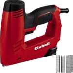 Einhell Elektrotacker TC-EN 20 E (für Klammern Typ 53, Nägel Typ 47, elektronische Schlagkraftvorwahl, Sicherheitsnase, inkl. 1000 Klammern/500 Nägel)