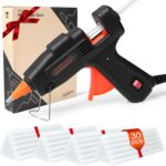 Feuerfest Heißklebepistole mit 30 Heißklebesticks 7mm Klebesticks, Klebepistole Heissklebepistole für DIY Kleine Handwerk schnelle Reparaturen in Haus & Büro - MAXDONE 20W Klebepistolen Schwarz
