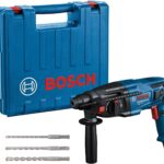 Bosch Professional Bohrhammer GBH 2-21 (mit SDS plus, inkl. 3x Drill Bit SDS plus, (6/8/10 mm), Zusatzhandgriff, Maschinentuch, Tiefenanschlag, Handwerkoffer)