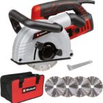 Einhell Mauernutfräse TE-MA 1700 (1.700 W, Schnittbreiteneinstellung bis 38 mm, Schnitttiefe bis 40 mm, Softstart, Überlastschutz, inkl. 4 Diamant-Trennscheiben)