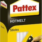 Pattex Hotmelt Sticks, Klebesticks für die Heißklebepistole mit extrem hoher Transparenz, Heißkleber Stäbe zum Basteln, Dekorieren und Reparieren, 25 Stück