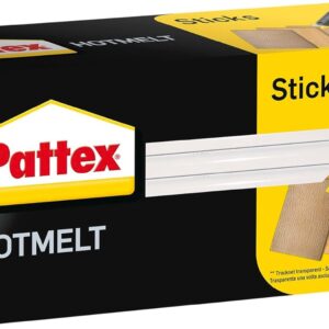 Pattex Hotmelt Sticks zum Nachfüllen, Klebesticks für die Heißklebepistole mit extrem hoher Transparenz, zum Basteln, Dekorieren und Reparieren, 50 Stück