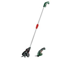 Bosch Akku-Grasscheren Set Isio (3,6 V, Messerabstand: 8 mm, Ladegerät, Teleskopstiel, im Karton)