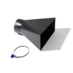PROVISO TOOLS Absaugtrichter – Absaugtrichter, Absaugung für Werkstatt, Absauganlage, Absaugtrichter 100mm, Absaugung, 255x228x110mm mit 100mm Öffnung inkl. Schlauchklemme