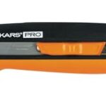 Fiskars Cuttermesser, Länge 16,5 cm, Inklusive Klinge (18mm), Rostfreier Stahl/Kunststoff, Schwarz/Orange, CarbonMax, 1027227