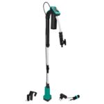 VONROC Regenfasspumpe Akku - Tauchpumpe für Regenwassertonne 12V - 50W - 1500 l/h - Trockenlaufschutz - Universal-Schlauchkupplung - Inklusive Akku und Ladegerät