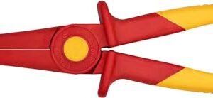 KNIPEX Flachrundzange aus Kunststoff isolierend Kunststoff mit Weichkunststoff-Zone für sicheren Halt 220 mm, 98 62 02