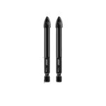 GSGC Hartmetall-Glasbohrer-Set Legierungskarbid-Spitze mit 4 Schneidkanten Fliesen & amp; Glas-Kreuzspeerkopf-Bohrer (Size : 10mm 2pcs A)