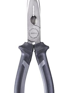 kwb Flachrund-Zange/Flach-Zange 200 mm 382610 nach DIN ISO 5745 gebogene Form, Schneidkanten gehärtet, CV-Stahl