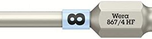 Wera - 05060505001 - Bit mit Haltefunktion, 867/4 TORX® HF, TX 8 x 50 mm