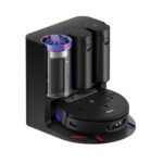 Dyson Spot+Scrub™ AI Nass- und Trocken-Roboterstaubsauger – Selbstentleerung, Selbstreinigende Nasswalze, 4-fache Teppich-Saugkraft, KI-Fleckenentfernung (Schwarz/Blau)