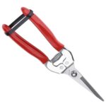 Gartenschere Edelstahl, Gartenschere Schneidwerkzeug, Ernteschere von Ästen im Garten und zum Beschneiden von Blumen, Rot