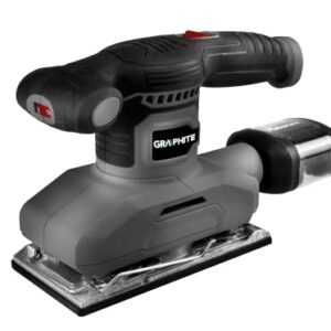 GRAPHITE Vibrationsschleifer 260 W, Gestell 90x187 mm, Oszillation 7000-13000 min⁻¹, Oszillationsamplitude 0,8 mm, Zubehör: Schleifpapier, Staubbehälter mit Filter - 1 St., Masse 1,7 kg