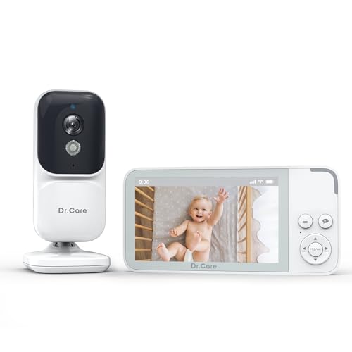 Dr. Care NeoView Video-Babyphone – 3,5” Bildschirm, 2-Wege-Audio, Video-Schleifenaufnahme, Nachtsicht, Echtzeit-/VOX-Überwachung, Temperatursensor, Schlaflieder, Kein WLAN (unterstützt bis zu 128GB)