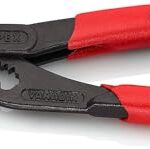 KNIPEX Cobra Wasserpumpenzange, 150 mm, Muttern bis 30 mm, Rohre bis 36 mm, Feinverstellung per Knopfdruck, Rohrzange, 87 01 150