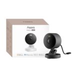 Aqara G100, 2K Sicherheitskamera für Innen & Außenbereich, HomeKit Secure Video, 2-Wege-Audio, Scheinwerfer Farb/IR Nachtsicht, KI-Erkennung,140°Sichtfeld, HomeKit, Alexa,Google,IFTTT, Schwarz