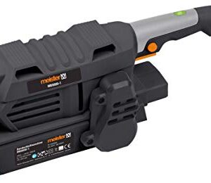 Meister Bandschleifer 600 W, MBS600-1 - Schleiffläche 150 x 75 mm - Drehzahl-Vorwahl & stufenlose Drehzahlregulierung - Staubabsaugung - Bandjustierung / Tellerschleifer mit Schleifband K80 / 5455650