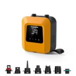 Peakspeak 20PSI Elektrische SUP Pumpe mit Akku - Wiederaufladbar, Intelligente Inflation/Deflation, Automatische Abschaltung für SUP-Boards, Kajak,Flügel,Drachen, Zelt, Matratze