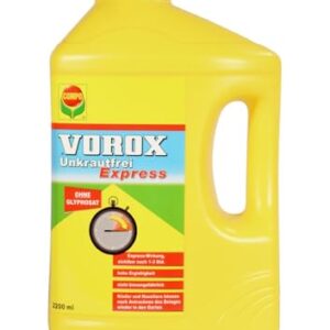 VOROX Unkrautfrei Express - Bekämpfung von Unkräutern an Zierpflanzen, Obst und Gemüse, wirkt gegen Algen, Moos und mehr als 50 Unkräuter - 2,2L Konzentrat