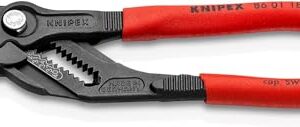 KNIPEX Zangenschlüssel Zange und Schraubenschlüssel in einem Werkzeug auf SB-Karte mit rutschhemmendem Kunststoff, 86 01 180 SB