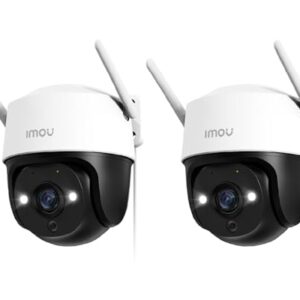 Imou 2K Überwachungskamera Aussen mit AI Personen-/Fahrzeugerkennung, 360° PTZ WLAN Kamera Outdoor, Farbnachtsicht, Automatische Verfolgung, 2-Wege-Audio, Sirene, IP66, Kompatibel mit Alexa (2 Stück)