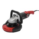 Betonschleifer Set Trockenbauschleifer mit 6 Geschwindigkeiten,Ø 180mm Diamantschleiftopf,Dustless Winkelschleifer Sanierungsfräse Mauerfräse Putzfräse für Tile,Beton,Zementböden (Schwarz)