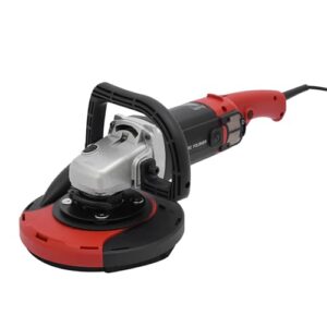 Betonschleifer Set Trockenbauschleifer mit 6 Geschwindigkeiten,Ø 180mm Diamantschleiftopf,Dustless Winkelschleifer Sanierungsfräse Mauerfräse Putzfräse für Tile,Beton,Zementböden (Schwarz)