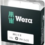 Wera Bit-Sortiment, 851/1 Z PH 2 DIY, PH 2 x 25 mm (10 Bits pro Box), 05072401001