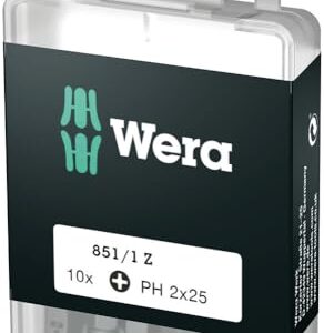 Wera Bit-Sortiment, 851/1 Z PH 2 DIY, PH 2 x 25 mm (10 Bits pro Box), 05072401001