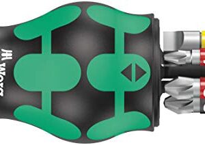 Wera 05008873001 Kraftform Kompakt Stubby 1 Schraubendreher mit Bit Magazin, 6-teilig