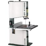 Bandsäge, 25,4 cm, 1/2 PS 220–240 V Tischbandsäge, 9-5/8 Zoll Hals, 4-3/4 Zoll Schnitthöhe, 2-Gang 1515–3280 FPM, Kipptisch -5° bis 45° mit Parallelanschlag