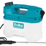 EVIKA Akku Drucksprüher 5 Liter, mit Lithium-Ion Batterie Unkrautspritze, Teleskop-Sprühlanze, Rückenspritze mit akku, einstellbare Messingdüse Drucksprühgerät