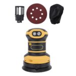 Vroomoto Akkuschleifer 5-Zoll-Elektro-Exzenterschleifer 19.000 U/min mit Staubsammelsystem