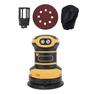 Vroomoto Akkuschleifer 5-Zoll-Elektro-Exzenterschleifer 19.000 U/min mit Staubsammelsystem