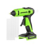 24V Akku Heißklebepistole Greenworks, 90 Sek. schnelles Aufheizen, LED-Licht, tropffreie Düse, automatische Abschaltung, Klebepistole für Heimwerken, Kunst, Handwerk, Innendekoration